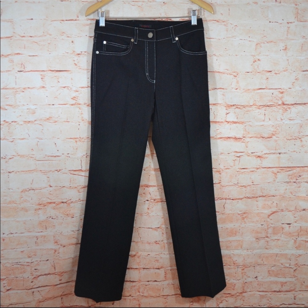 Escada EUC Black Metalic Jeans, Size 34